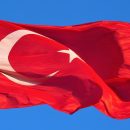 Türkische Flagge mit Stern und Halbmond