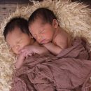 Ein Kind Politik in China Zwillinge
