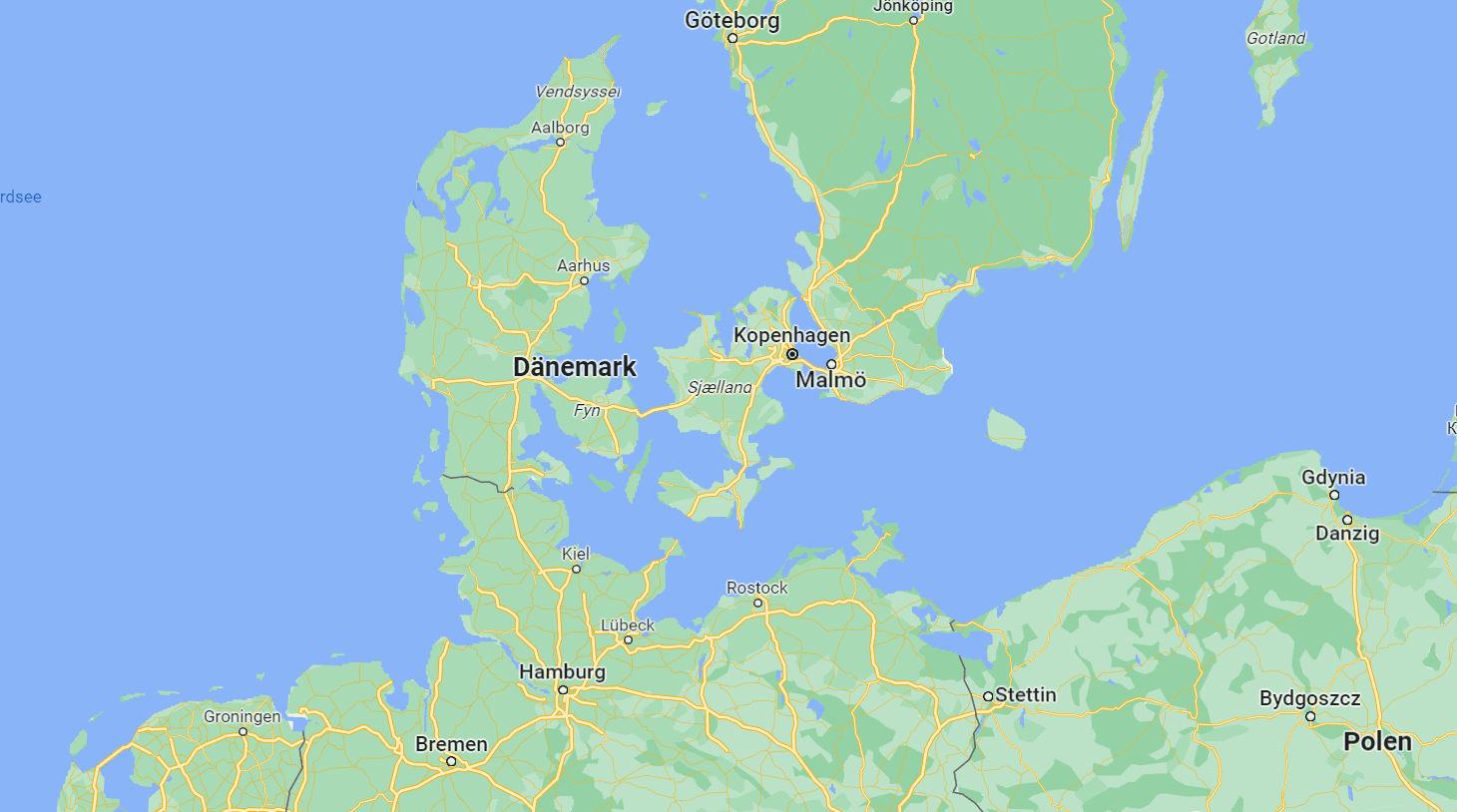 Die Verbindungen zur Ostsee sind sehr klein und eng