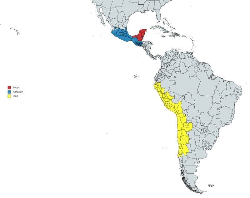 Inka Maya Azteken Karte von Südamerika (1)